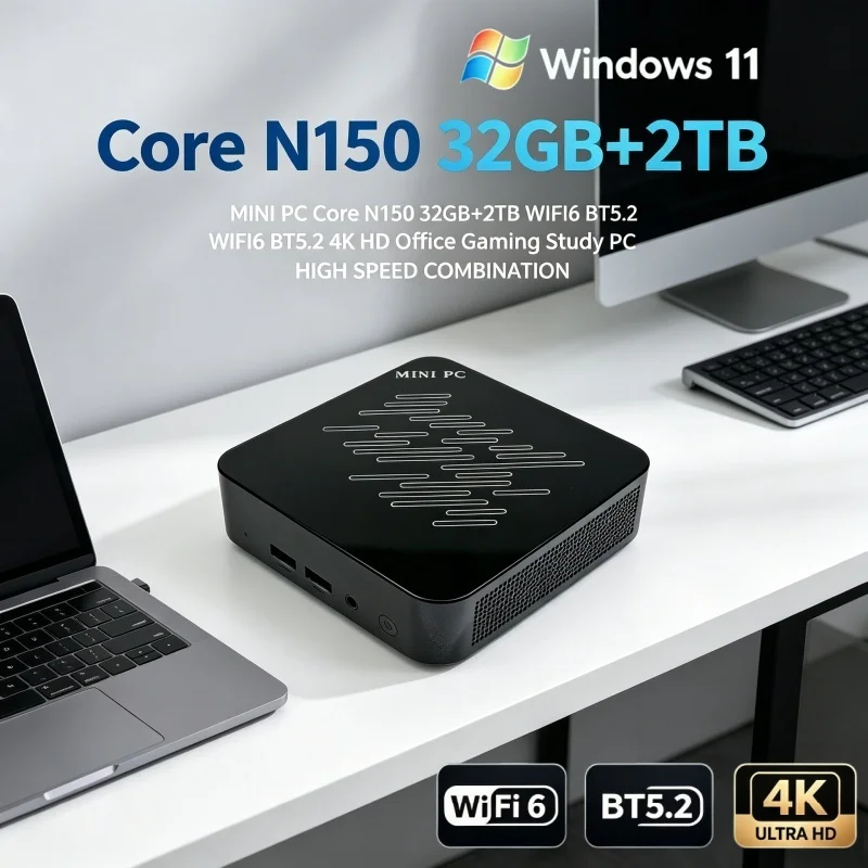 Pc Gaming Desktop - Intel Core N150 High Performance Mini