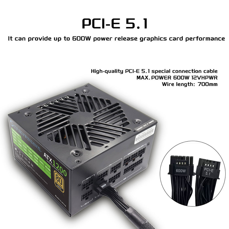 PCIE 5.0 1200W PC Power Supply - Pc Gaming Fullset review and price