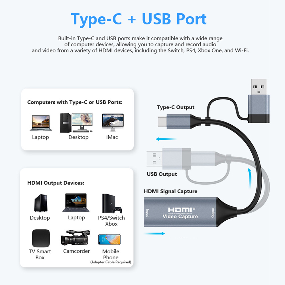 4K 2 in 1 USB 2.0 Video Captur - Sound Card Usb review and price