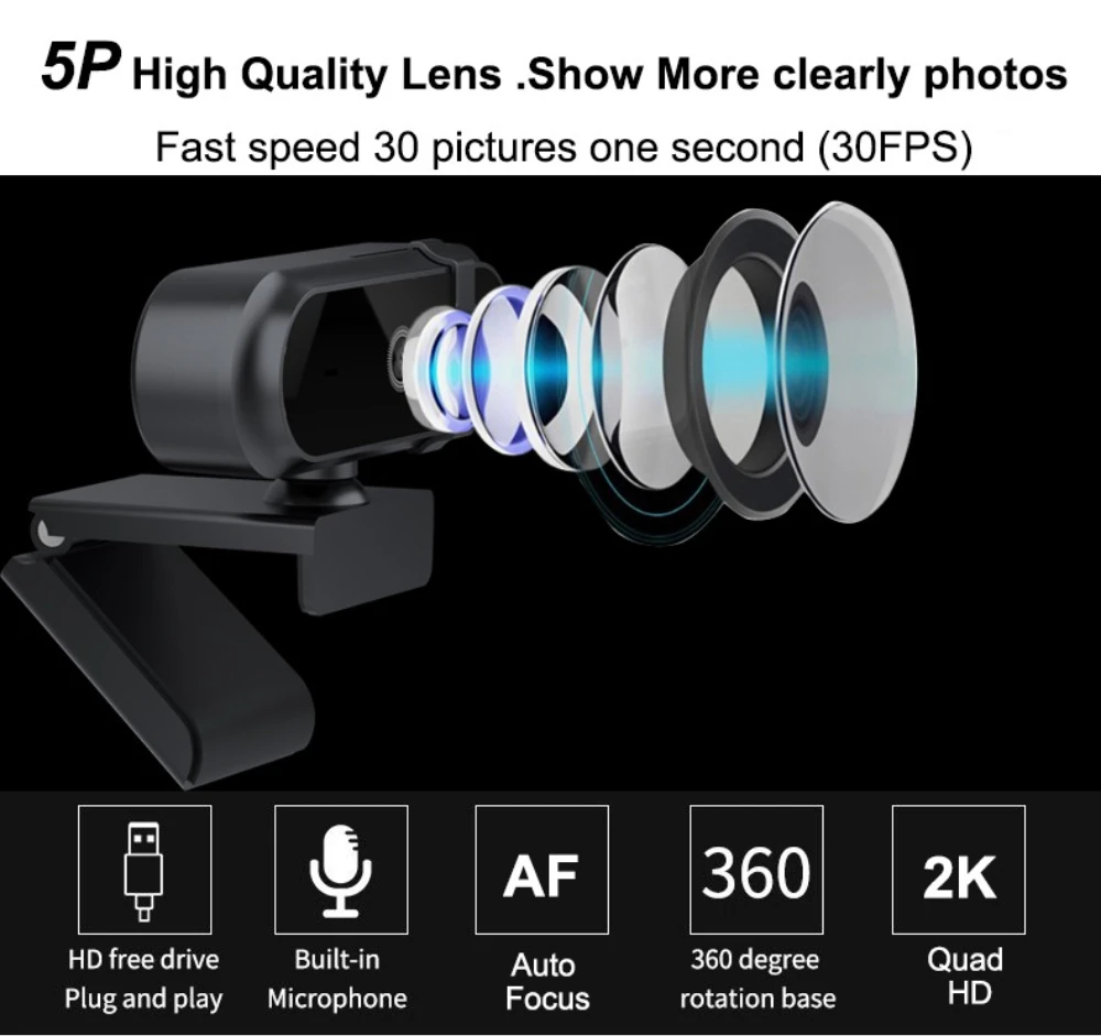 4K 2K Autofoucs Webcam 30fps F - Pc Gaming Fullset review and price